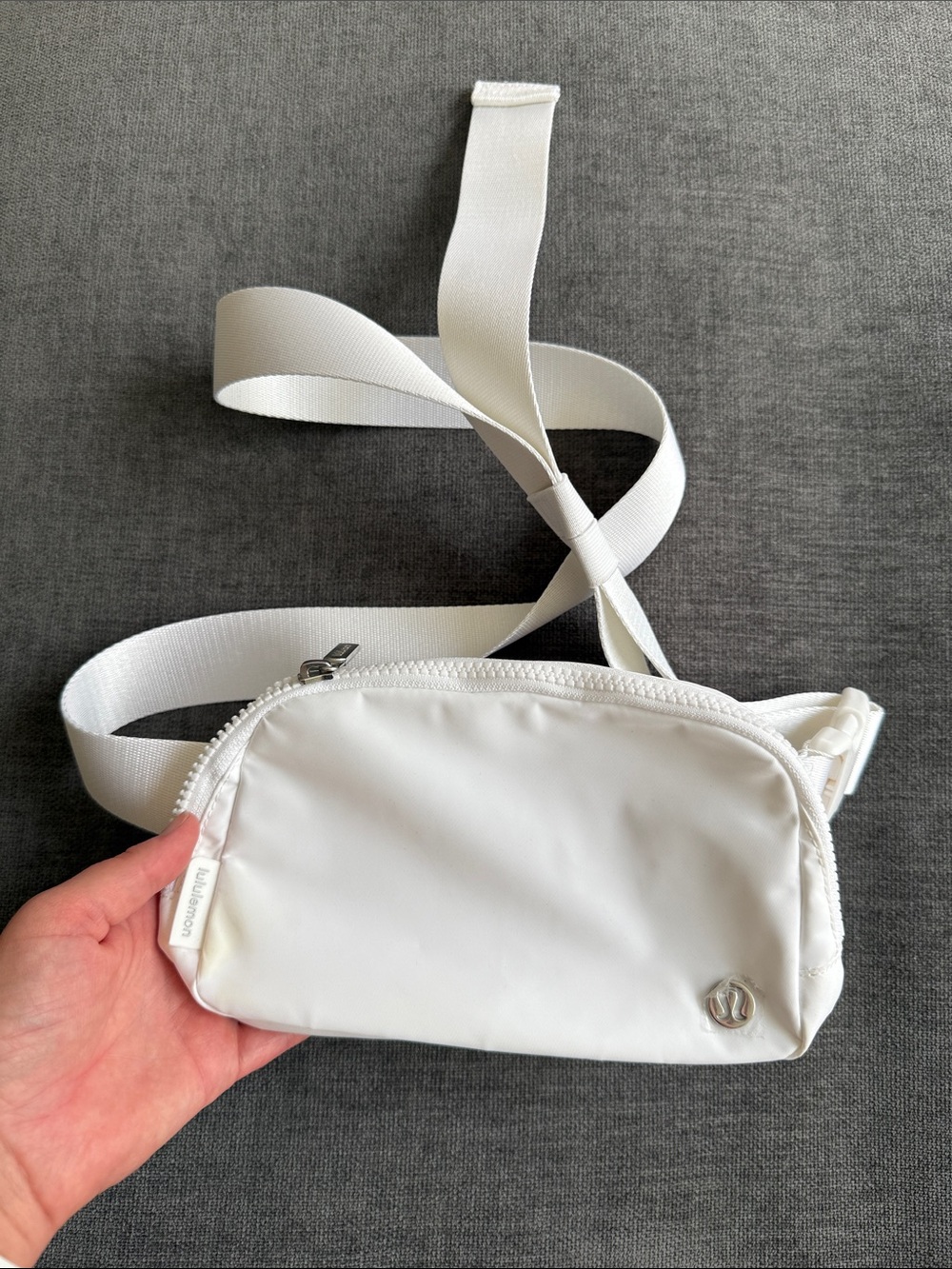 lululemon white Everywhere Belt Bag with Long Strap